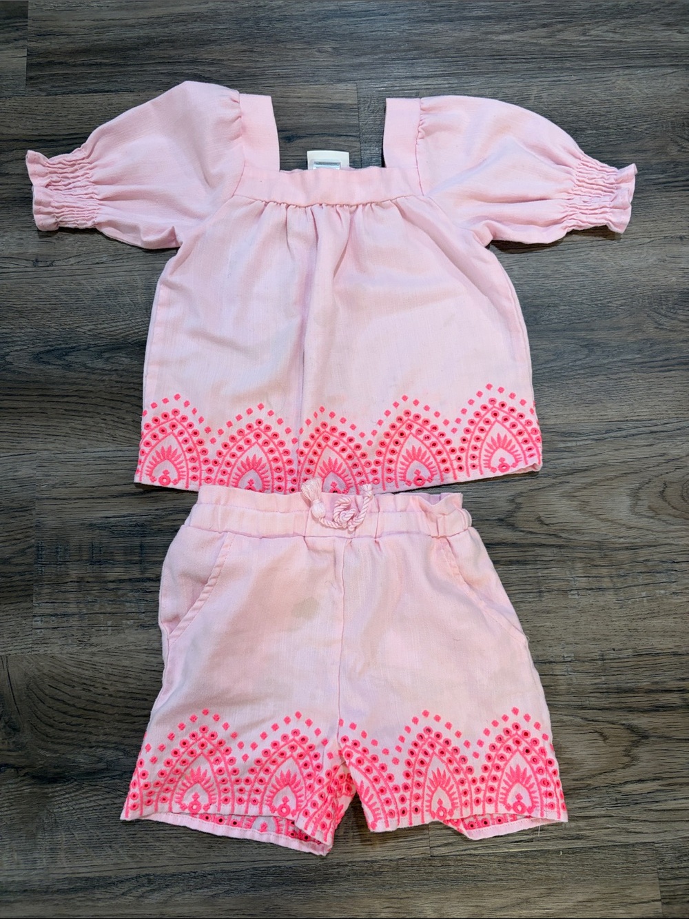 Rachel Zoe Pink Embroidered Two-Piece Matching Set